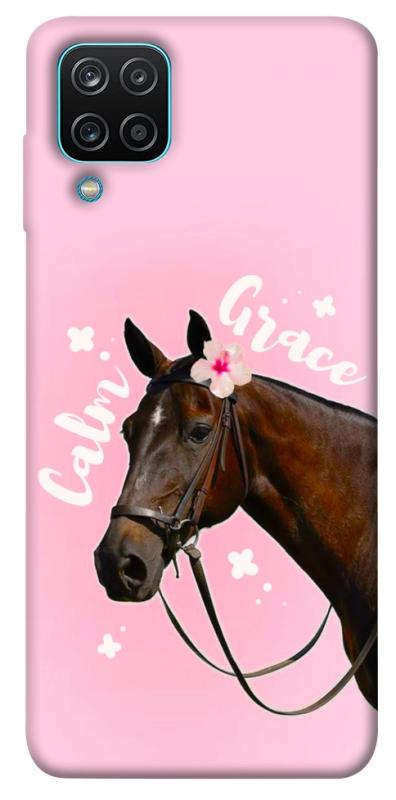 Чехол itsPrint Horse with flower для Samsung Galaxy A12, животные, купить оптом с доставкой