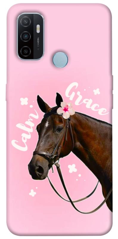 Чехол itsPrint Horse with flower для Oppo A53 / A32 / A33, животные, купить оптом с доставкой