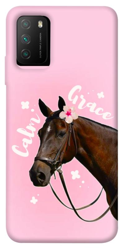Чехол itsPrint Horse with flower для Xiaomi Poco M3, животные, купить оптом с доставкой