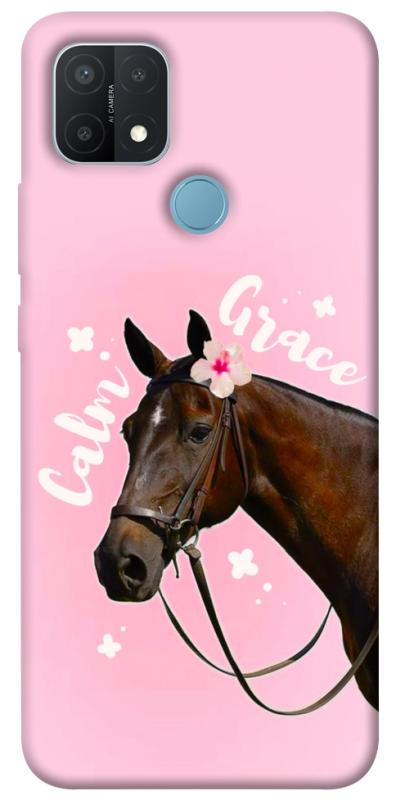 Чехол itsPrint Horse with flower для Oppo A15s / A15, животные, купить оптом с доставкой