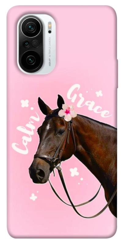 Чехол itsPrint Horse with flower для Xiaomi Redmi K40 / K40 Pro / K40 Pro+ / Poco F3, животные, купить оптом с доставкой