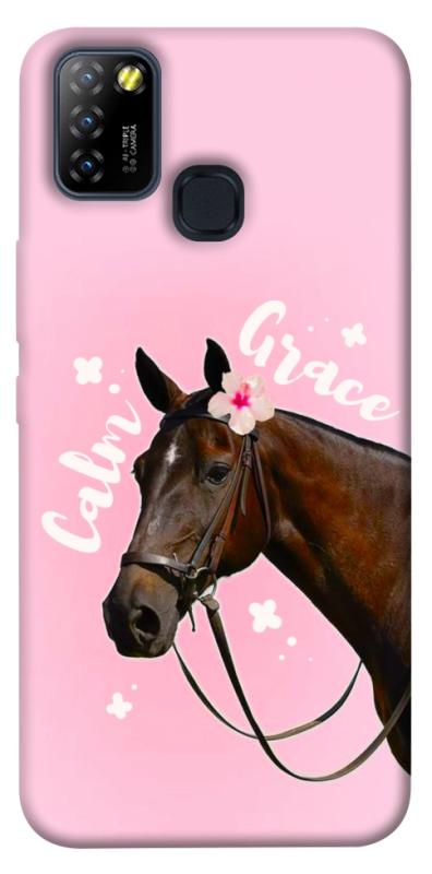 Чехол itsPrint Horse with flower для Infinix Hot 10 Lite, животные, купить оптом с доставкой