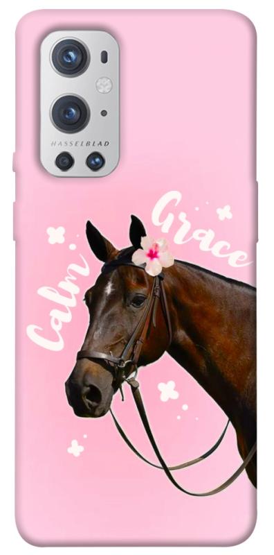 Чехол itsPrint Horse with flower для OnePlus 9 Pro, животные, купить оптом с доставкой