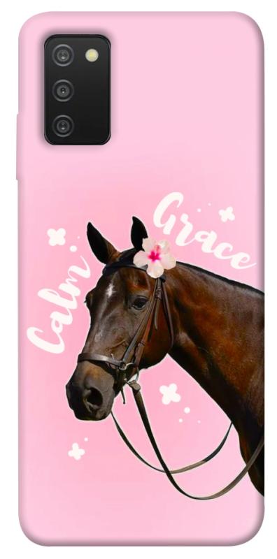 Чехол itsPrint Horse with flower для Samsung Galaxy A03s, животные, купить оптом с доставкой