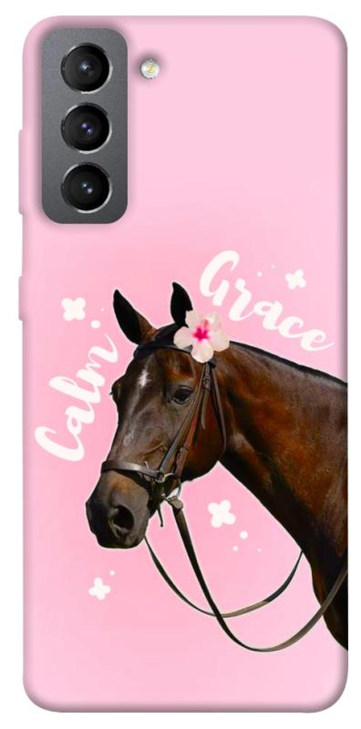 Чохол itsPrint Horse with flower для Samsung Galaxy S21 FE, тварини, купити оптом з доставкою