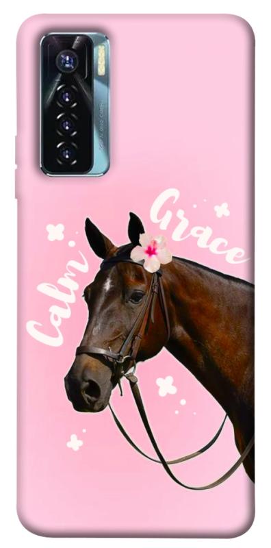 Чехол itsPrint Horse with flower для TECNO Camon 17 Pro, животные, купить оптом с доставкой
