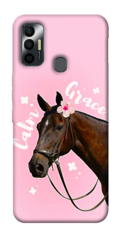 Чехол itsPrint Horse with flower для TECNO Spark 7, животные, купить оптом с доставкой