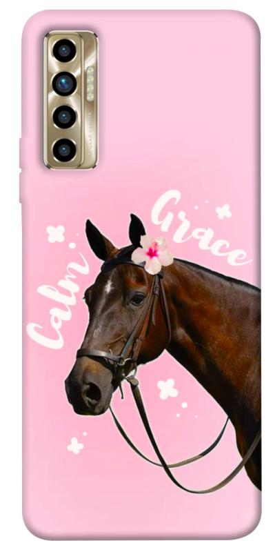 Чехол itsPrint Horse with flower для TECNO Camon 17P, животные, купить оптом с доставкой