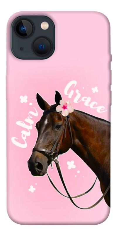 Чехол itsPrint Horse with flower для Apple iPhone 13 (6.1"), животные, купить оптом с доставкой