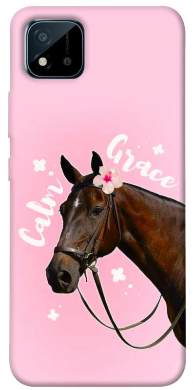Чехол itsPrint Horse with flower для Realme C11 (2021), животные, купить оптом с доставкой