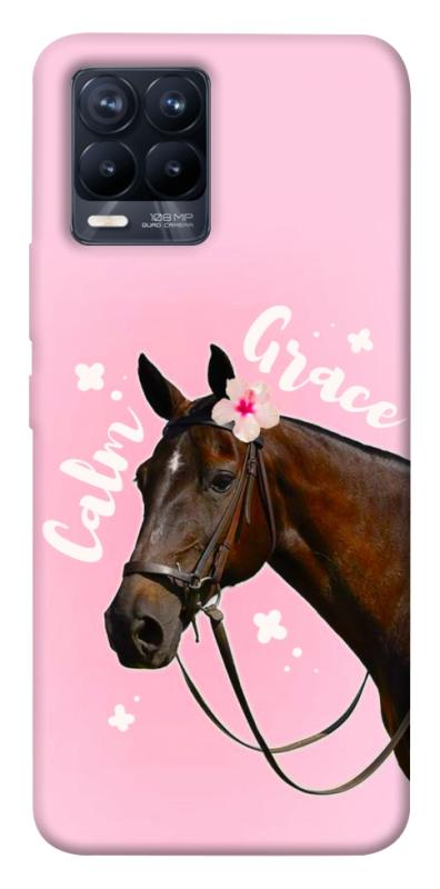 Чохол itsPrint Horse with flower для Realme 8, тварини, купити оптом з доставкою