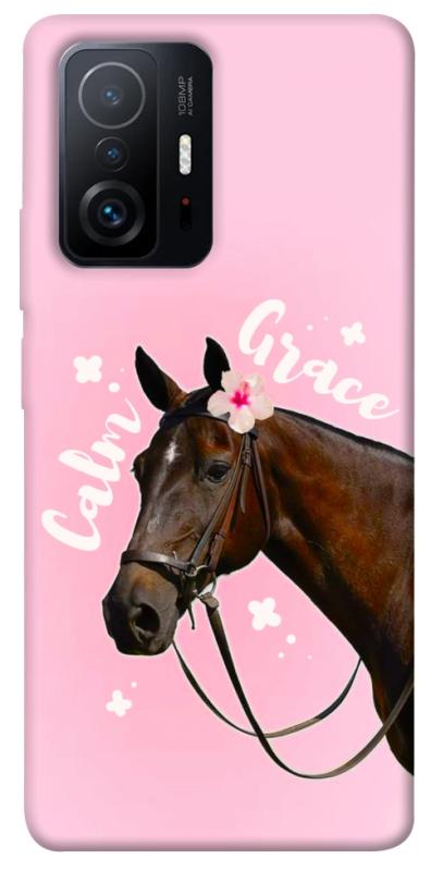 Чехол itsPrint Horse with flower для Xiaomi 11T / 11T Pro, животные, купить оптом с доставкой