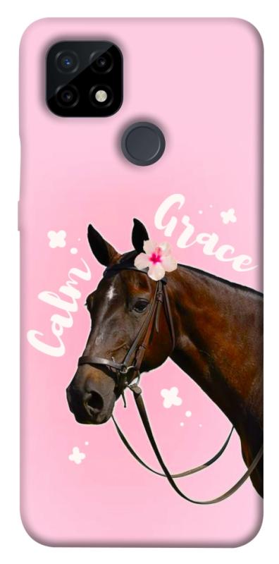 Чехол itsPrint Horse with flower для Realme C21, животные, купить оптом с доставкой