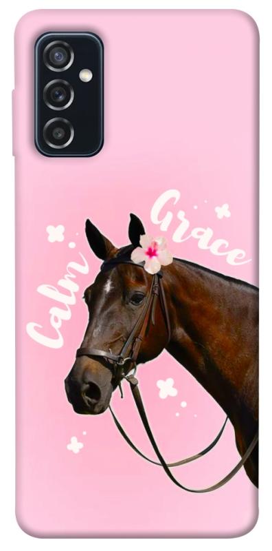 Чехол itsPrint Horse with flower для Samsung Galaxy M52, животные, купить оптом с доставкой