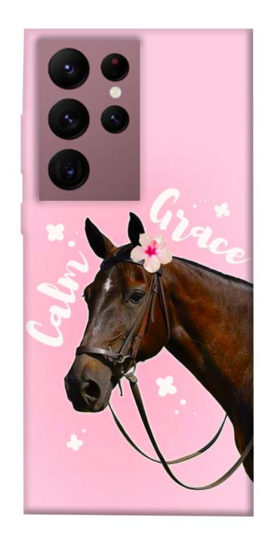 Чехол itsPrint Horse with flower для Samsung Galaxy S22 Ultra, животные, купить оптом с доставкой