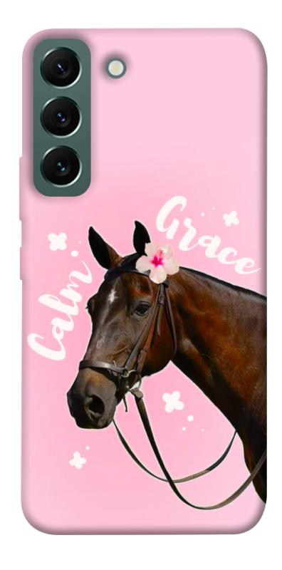 Чехол itsPrint Horse with flower для Samsung Galaxy S22, животные, купить оптом с доставкой