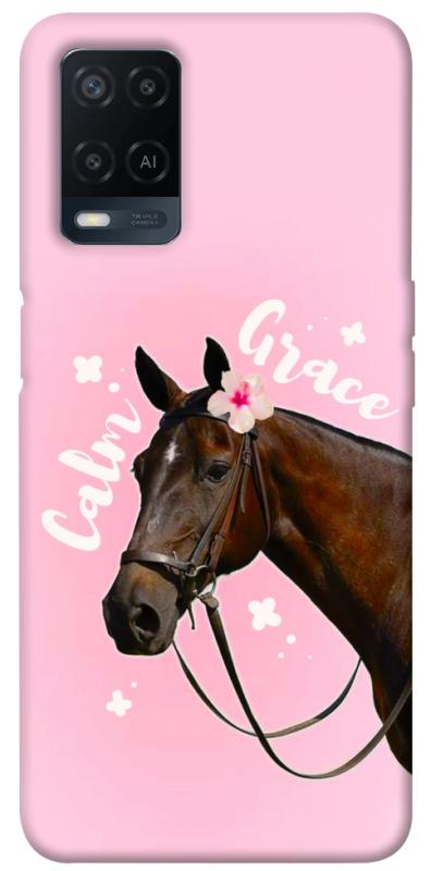 Чехол itsPrint Horse with flower для Oppo A16s / A16, животные, купить оптом с доставкой