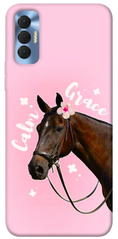Чохол itsPrint Horse with flower для TECNO Spark 8P, тварини, купити оптом з доставкою