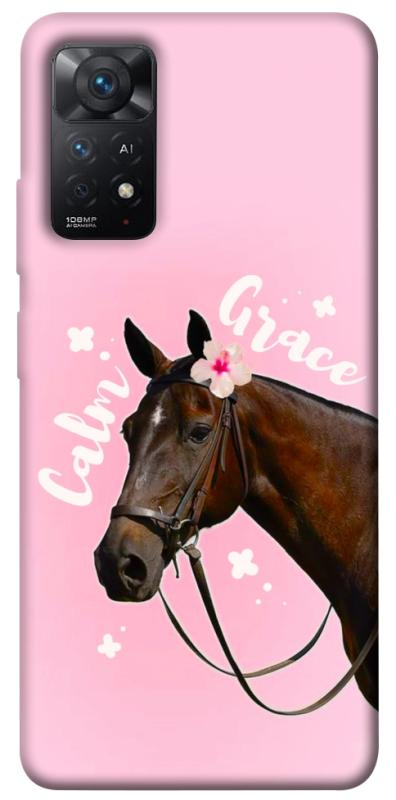 Чехол itsPrint Horse with flower для Xiaomi Redmi Note 11 Pro 4G/5G, животные, купить оптом с доставкой