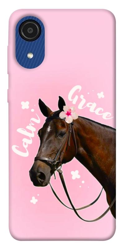 Чехол itsPrint Horse with flower для Samsung Galaxy A03 Core, животные, купить оптом с доставкой