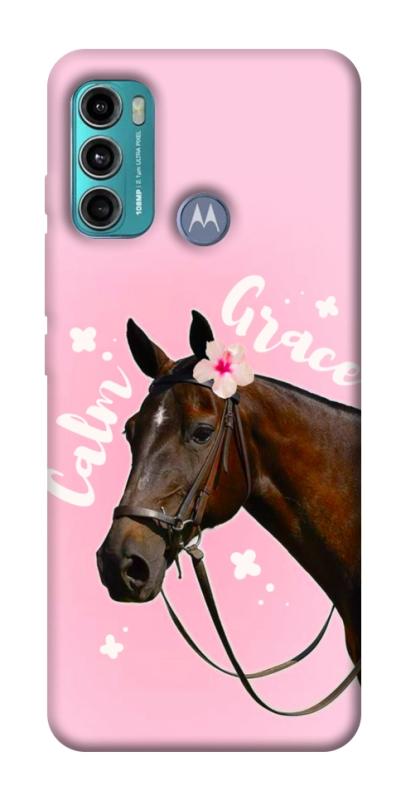 Чохол itsPrint Horse with flower для Motorola Moto G60, тварини, купити оптом з доставкою