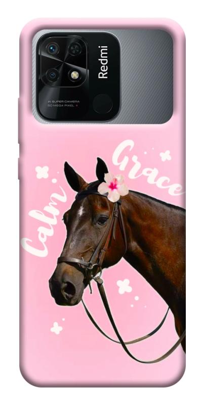 Чехол itsPrint Horse with flower для Xiaomi Redmi 10C, животные, купить оптом с доставкой