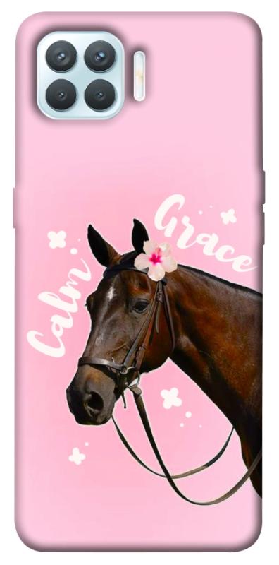 Чехол itsPrint Horse with flower для Oppo F17 Pro, животные, купить оптом с доставкой