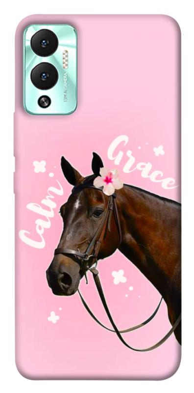 Чехол itsPrint Horse with flower для Infinix Hot 12 Play, животные, купить оптом с доставкой