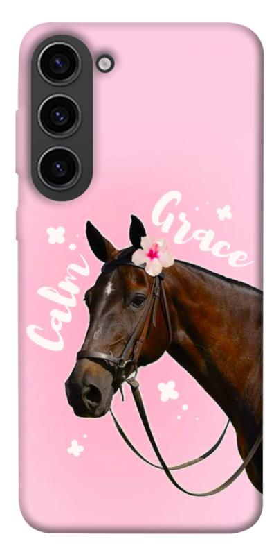 Чехол itsPrint Horse with flower для Samsung Galaxy S23, животные, купить оптом с доставкой