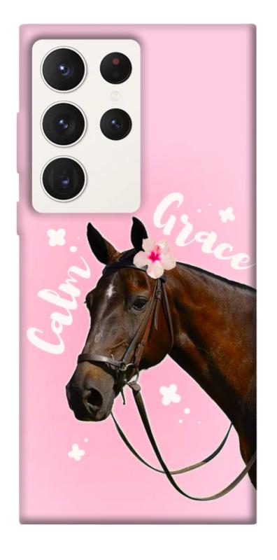 Чехол itsPrint Horse with flower для Samsung Galaxy S23 Ultra, животные, купить оптом с доставкой