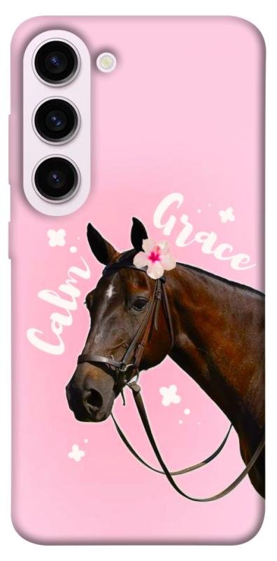 Чехол itsPrint Horse with flower для Samsung Galaxy S23+, животные, купить оптом с доставкой