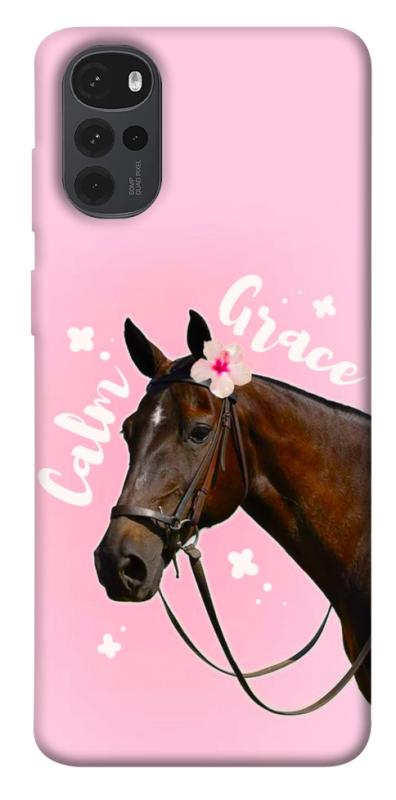Чехол itsPrint Horse with flower для Motorola Moto G22, животные, купить оптом с доставкой