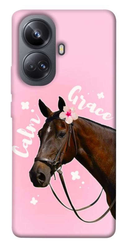 Чехол itsPrint Horse with flower для Realme 10 Pro+, животные, купить оптом с доставкой