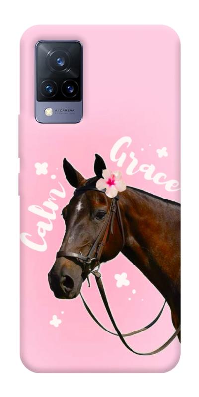 Чохол itsPrint Horse with flower для Vivo V21, тварини, купити оптом з доставкою