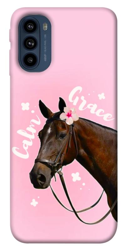 Чехол itsPrint Horse with flower для Motorola Moto G41, животные, купить оптом с доставкой