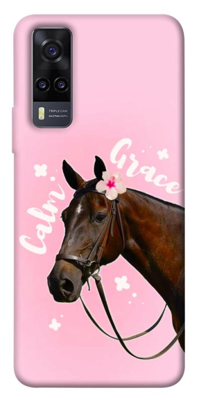 Чехол itsPrint Horse with flower для Vivo Y31, животные, купить оптом с доставкой