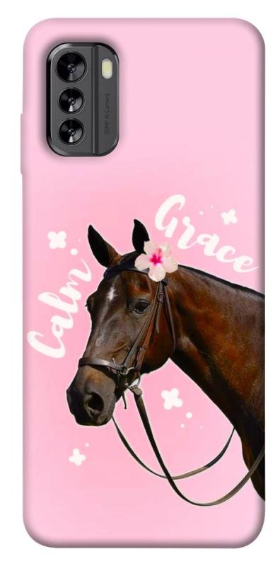Чехол itsPrint Horse with flower для Nokia G60, животные, купить оптом с доставкой