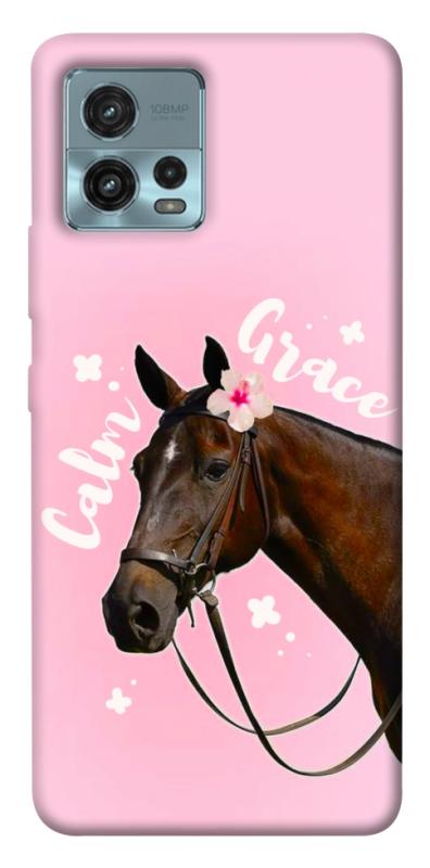 Чехол itsPrint Horse with flower для Motorola Moto G72, животные, купить оптом с доставкой