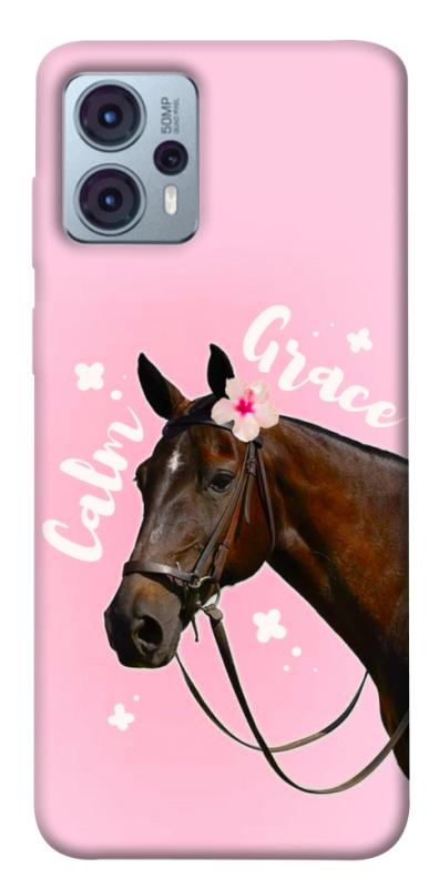 Чехол itsPrint Horse with flower для Motorola Moto G23, животные, купить оптом с доставкой