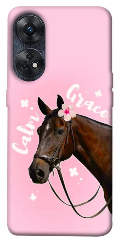 Чехол itsPrint Horse with flower для Oppo Reno 8 T 4G, животные, купить оптом с доставкой