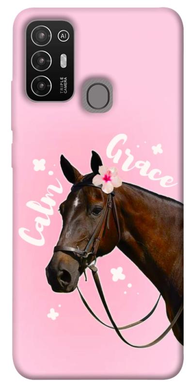 Чохол itsPrint Horse with flower для ZTE Blade A52, тварини, купити оптом з доставкою