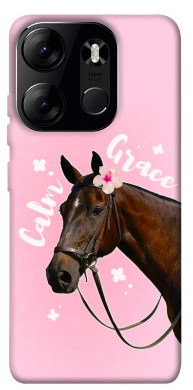 Чехол itsPrint Horse with flower для Tecno Spark Go 2023, животные, купить оптом с доставкой