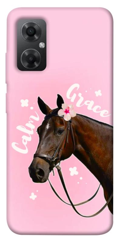 Чехол itsPrint Horse with flower для Xiaomi Redmi Note 11R, животные, купить оптом с доставкой