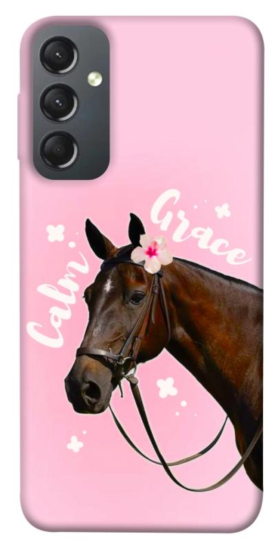 Чехол itsPrint Horse with flower для Samsung Galaxy A24 4G, животные, купить оптом с доставкой