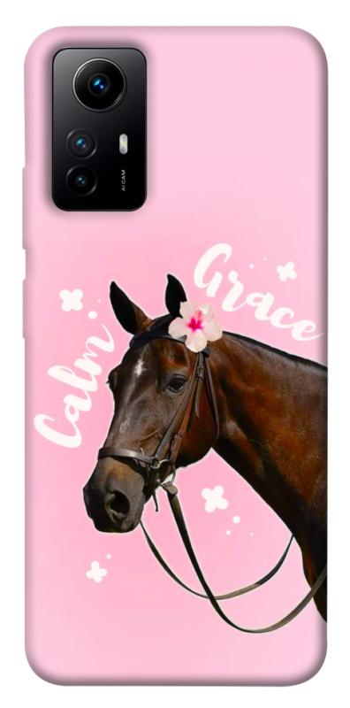 Чехол itsPrint Horse with flower для Xiaomi Redmi Note 12S, животные, купить оптом с доставкой