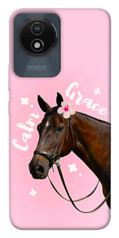 Чехол itsPrint Horse with flower для Vivo Y02, животные, купить оптом с доставкой