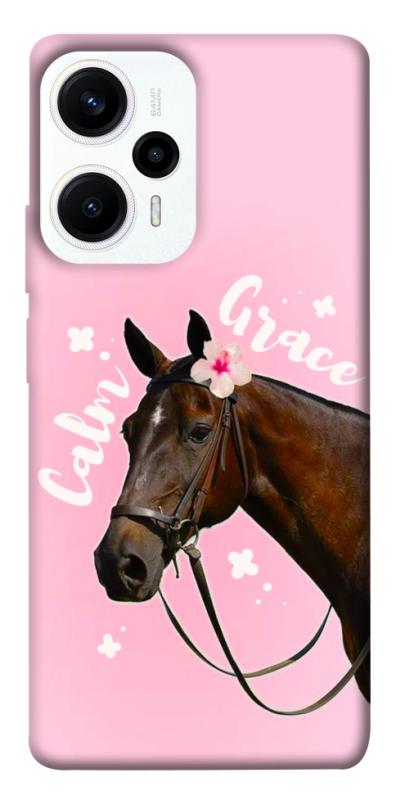 Чехол itsPrint Horse with flower для Xiaomi Poco F5 / Note 12 Turbo, животные, купить оптом с доставкой