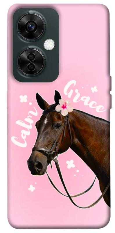 Чехол itsPrint Horse with flower для OnePlus Nord CE 3 Lite, животные, купить оптом с доставкой