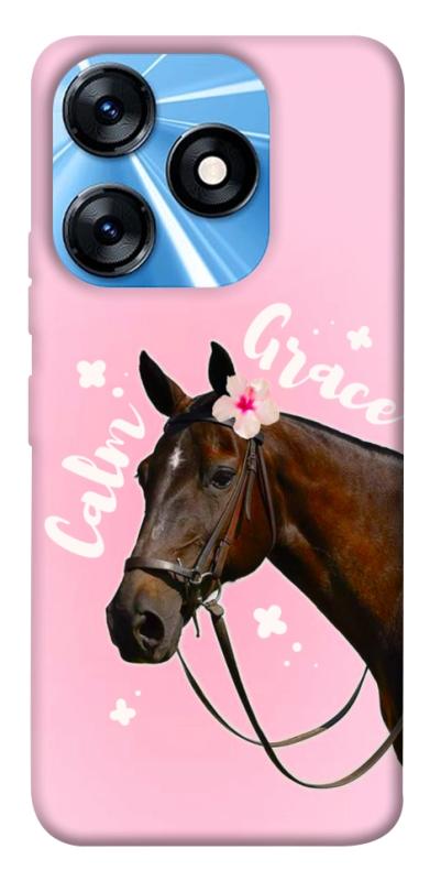 Чехол itsPrint Horse with flower для TECNO Spark 10 Pro, животные, купить оптом с доставкой
