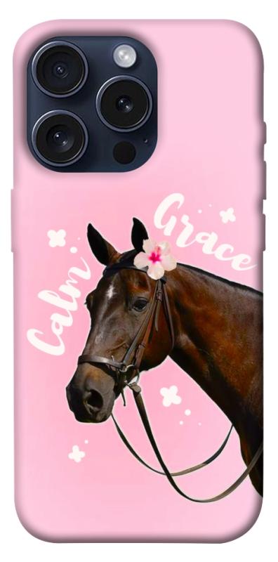Чехол itsPrint Horse with flower для Apple iPhone 15 Pro (6.1"), животные, купить оптом с доставкой
